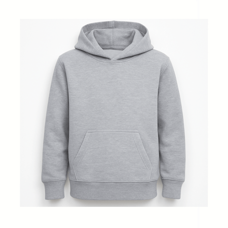 Hoodie, Pullover Gråmelerad Jr. 110/116-158/164