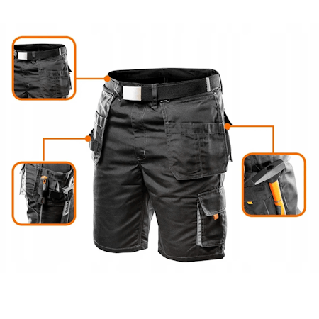Arbetsshorts med olika funktioner, S-XXL
