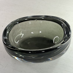 Sotgrå glasskål vintage