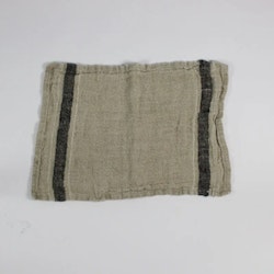 Kökshandduk 50x35cm 100% linne i beige/svart Olsson&Jensen