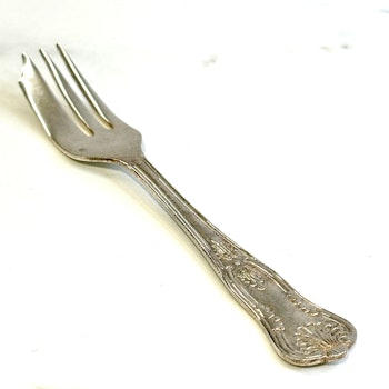Tårtgafflar i nysilver, vintage 6st