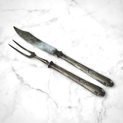 Mindre charkbestick i nysilver vintage