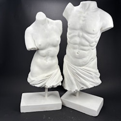 Figurin en man och en kvinna på fot, nutida vintage