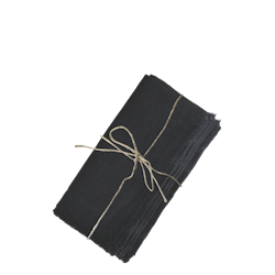 Servetter i 100% bomull svart 40x40 4-pack