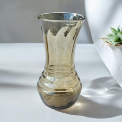 Vas i glas umbrafärgad, vintage