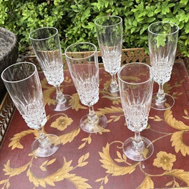 Glas i kristall för champagne, dArques Pmopadour, vintage
