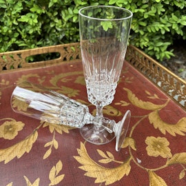Glas i kristall för champagne, dArques Pmopadour, vintage