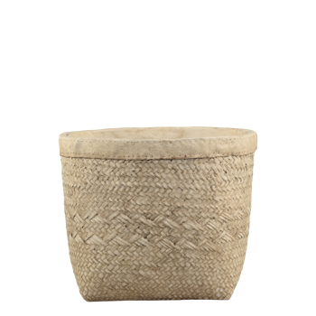 Kruka i keramik som ser ut som en korg, Chic Antique