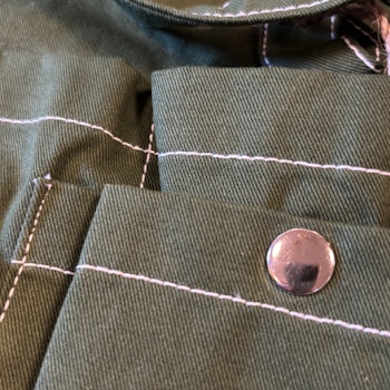 Verktygsbälte / förkläde i grön denim