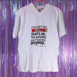 T-Shirt - Marabou Daim - Stöddig V-ringad Vintage - S