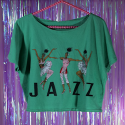 Magtröja - JAZZ - Smaragdfärgad & Sockersöt - Single Stitch - M/L