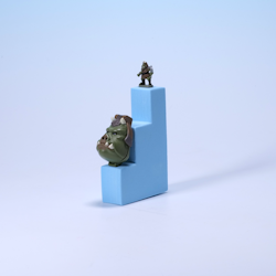 Micro Machines Mini Figure Head Gamorrean Guard - Galoob 1996 - KOMPLETT