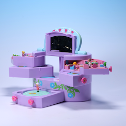 Polly Pocket Beauty Case Playset - Mattel/Blue Bird 1991 - KOMPLETT