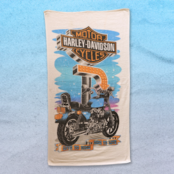 Badlakan Harley Davidson Live To Ride, Ride To Live - Vintage Beach Towel 90-tal