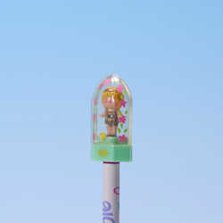 Polly Pocket Pencil Top Light Green Gold Variant - Mattel/Blue Bird 1990 - KOMPLETT