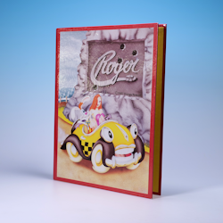 Pärm för A4 Walt Disney Amblin Vem Satte Dit Roger Rabbit - Roger & Jessica Rabbit inuti Benny the Cab - Esselte 1987