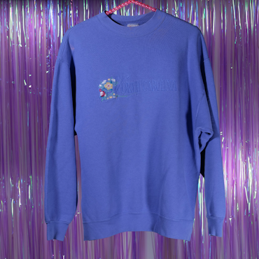 Collegetröja - North Carolina (Floral Embroidery) - Desert Heat - 90-tal - M