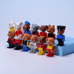 Fabuland 13st Figurer BUNDLE - LEGO 1979-1989