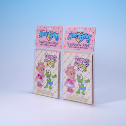 Inbjudingskort Muppet Babies 2st BUNDLE - Miss Piggy & Kermit - Cross 1986 - MISB