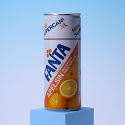Långburk Fanta Supercan - Coca-Cola 80-tal - Rare Find!