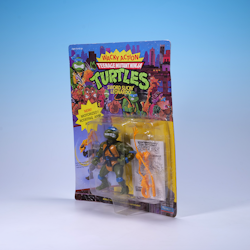 Teenage Mutant Ninja Turtles Wacky Action Sword Slicin' Leonardo - Playmates Toys 1990 - MOC