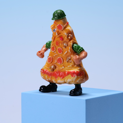 Food Fighters Private Pizza - Kitchen Commandos - Mattel 1988 - Rare Find!