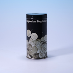 Sparbössa i Metall - Pengaburken - Skandinaviska Banken 70-tal