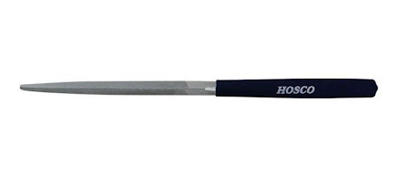 Hosco Japan H-TL-BFTRI nut and saddle shaping file, 100mm cutting length, 'non-clog' coated, triangle