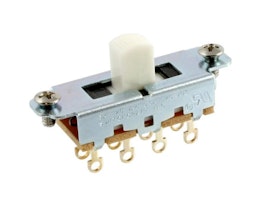 Allparts Switchcraft On-Off-On Slide Switch White