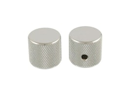 Allparts Barrel Knobs Nickel 2-p