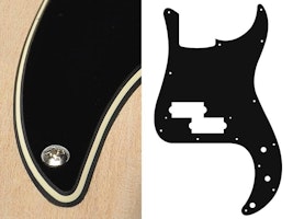 Boston PB-315 Pickguard P-Bass - Black & Cream