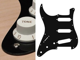 Boston SL-113 Pickguard Strat - Black (Lefthand)