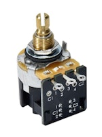 CTS USA 250K DPDT push-pull audio potentiometer, standard length bushing .375", 3/8" diameter