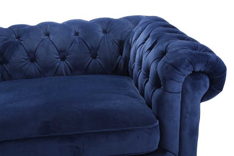 Blå sammet soffa - Storieliving