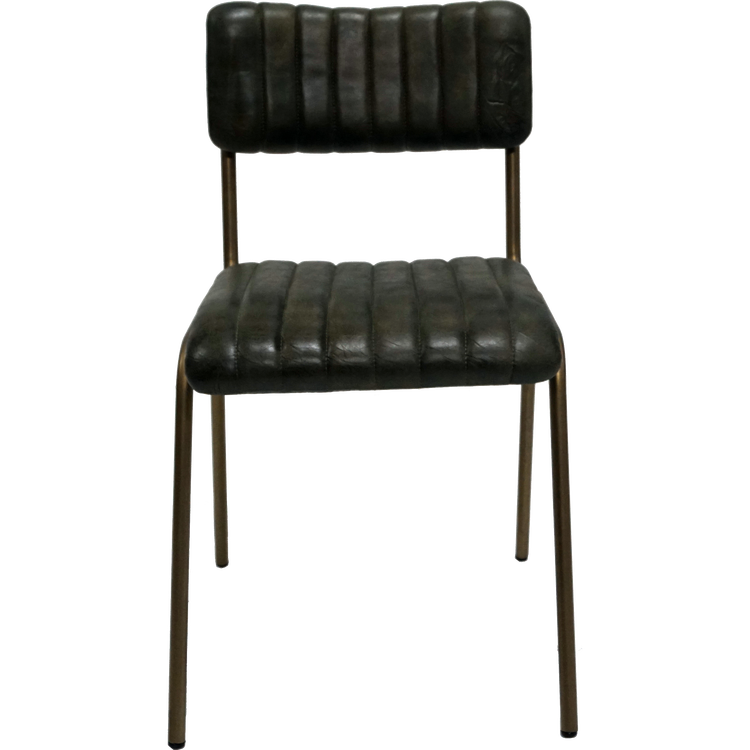 Mörkgrön vintage stol