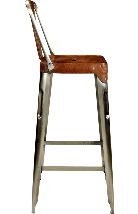 Brun läder sits barstol