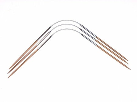 Trippelstickor i bambu 4mm-  istället för strumpstickor