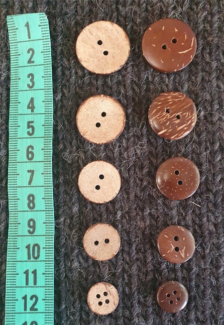 Kokosknapp 12-22mm