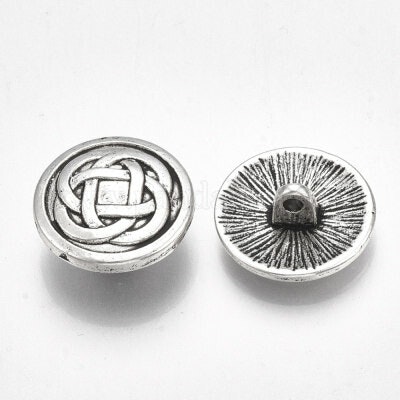 Metallknapp 17mm-antik Silver knut 2