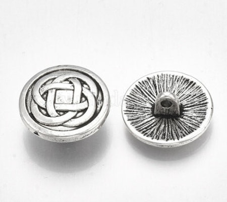 Metallknapp 17mm-antik Silver knut 2