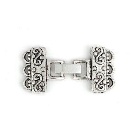 Knäppe antik silver "kantspänne" 46mm