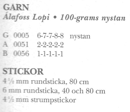 Mönster -Gefjun 14 ur bok 12-endast med garn!
