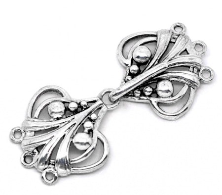 Knäppe antik silver "silverpärla 3" 45mm