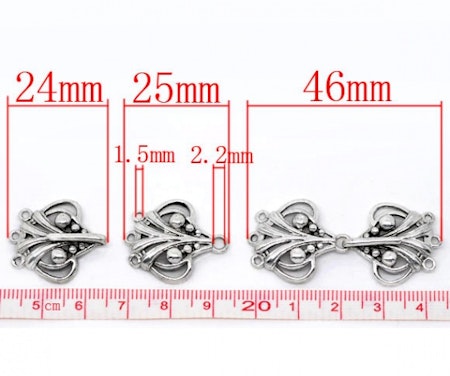 Knäppe antik silver "silverpärla 3" 45mm