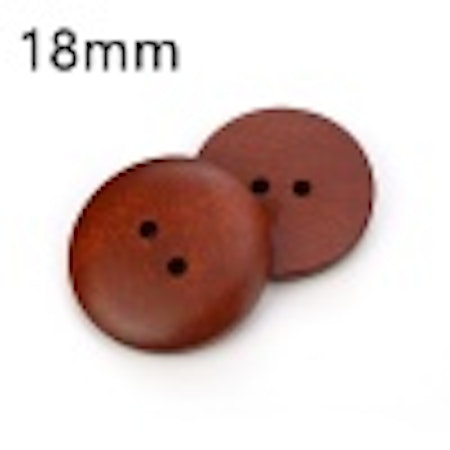 Mörk träknapp 18 mm och 23mm