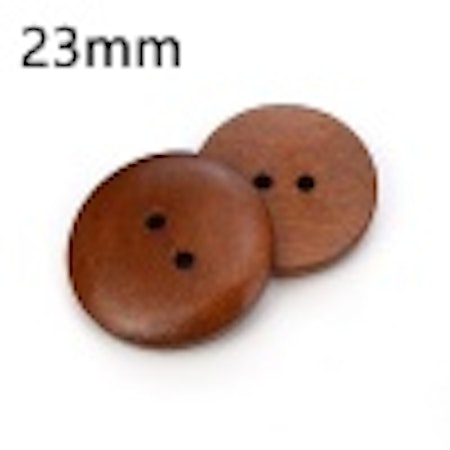 Mörk träknapp 18 mm och 23mm