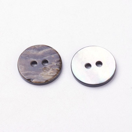 Knapp-pärlemor-gråsvart 15mm