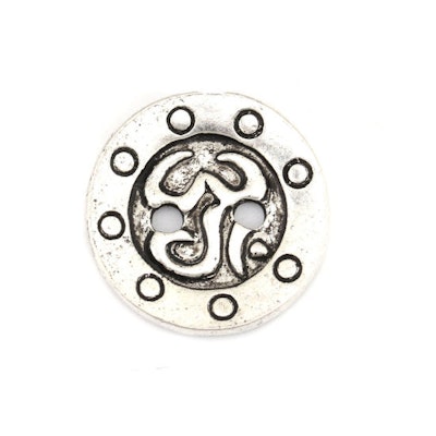 Knapp 16mm-Antik Silver Symbol