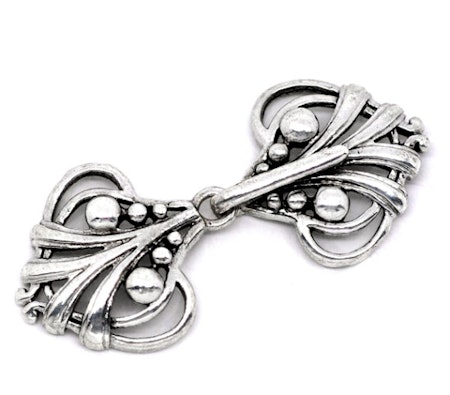 Knäppe antik silver "silverpärla" 46mm
