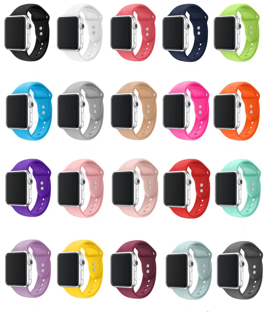Silikonreimer til Applewatch - livlige farger (38 40 41mm)